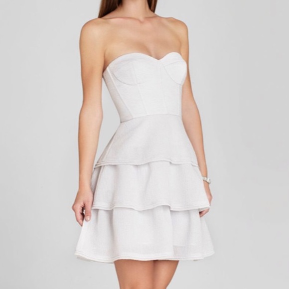 bcbg tiered ruffle dress
